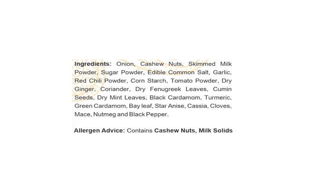 Nilon's Paneer Butter Masala Mix    Pack  50 grams